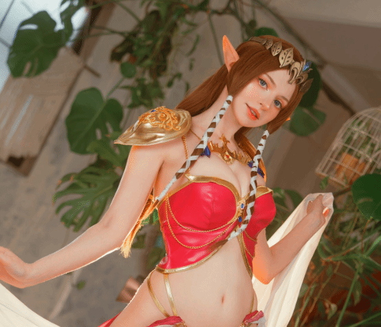 双厨狂喜！《生化危机》碍事梨体模cos《FF7》爱丽丝 - 配图