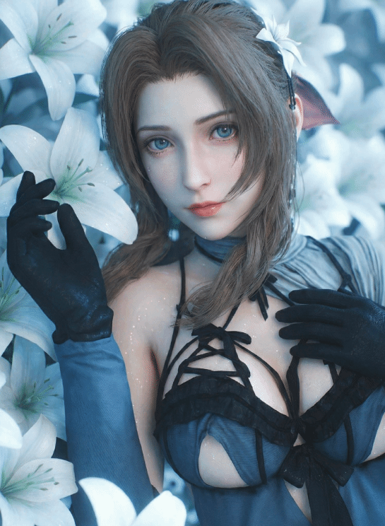 双厨狂喜！《生化危机》碍事梨体模cos《FF7》爱丽丝 - 配图